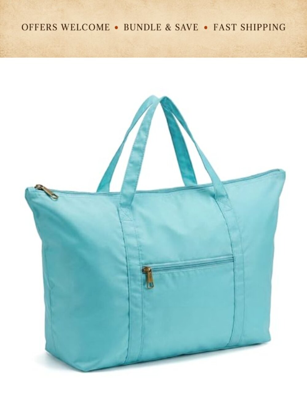 Nylon Foldable Travel Duffle Bag Water Resistant Lightweight